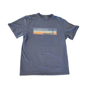 Vineyard Vines Blue Graphic Boat T-Shirt - Men's Size Medium